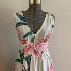 Handmade Floral Silk Gown Sz S